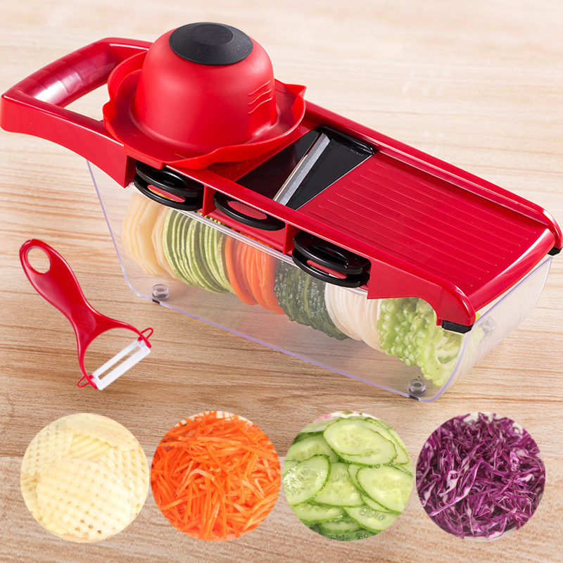 Multifunctional Vegetable Chopper - Slicer Cutter and Grater - for Veggie Onion Salad Fruit Potato