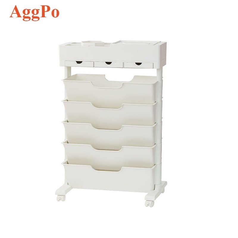 Multifunctional desk side storage rack removable with wheels student classroom book storage artifact table side bookshelf