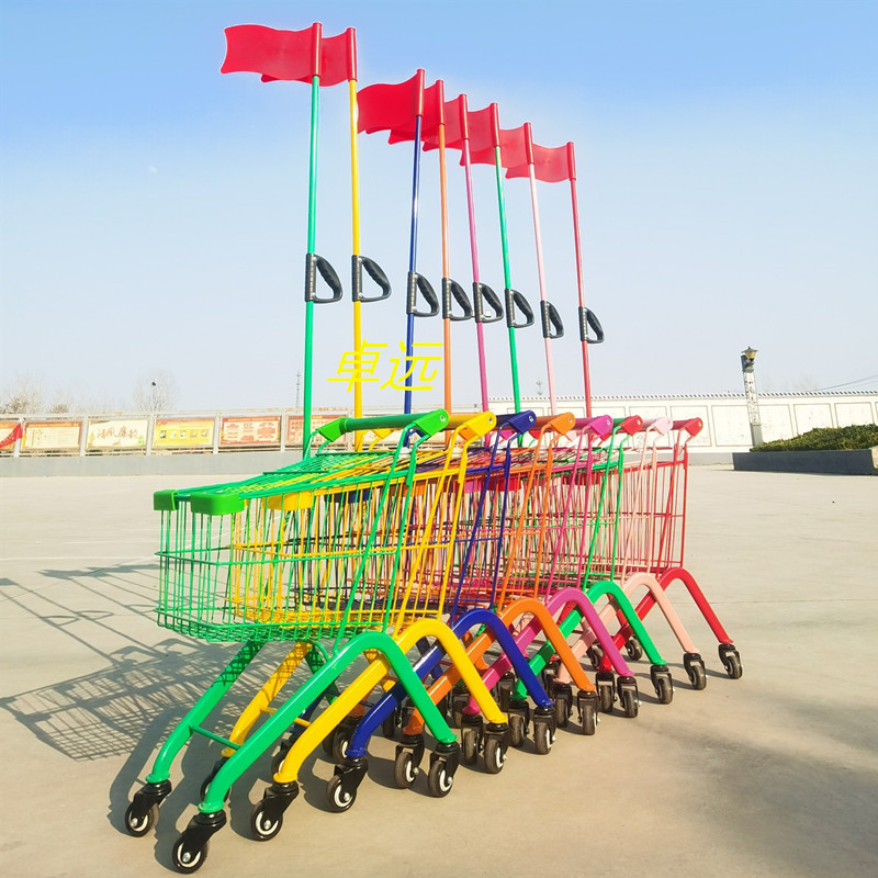 Mini Supermarket Handcart - Kids Metal Supermarket Happy Shopping Cart - Mini Metal Shopping Cart for Kids