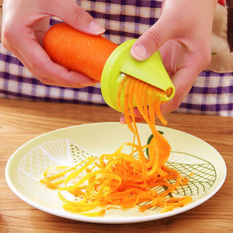 Vegetable Slicer Funnel Model Shred Device - Spiral Carrot Salad Radish Cutter Grater - Cooking Tool Kitchen Accessories Gadget