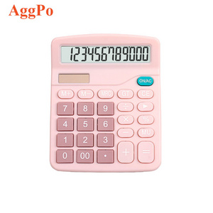 Office Desk Calculator - Desktop Calculator 12 Digit with Large LCD Display and Sensitive Button,Solar and Battery Dual Power