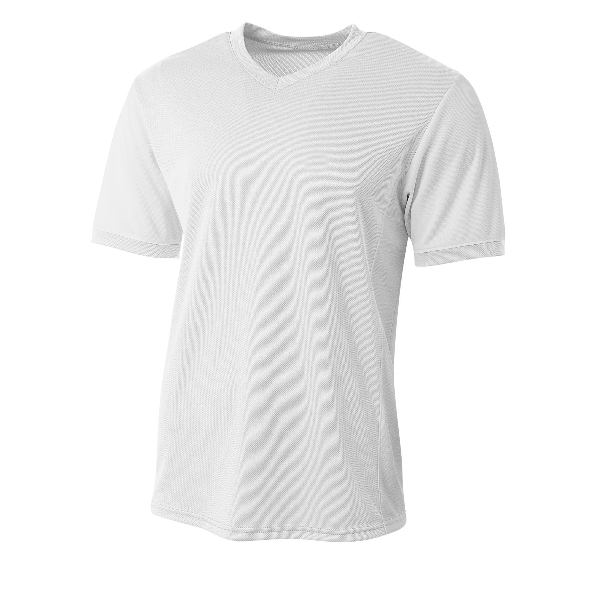 White Soccer Jersey With Rib Collar and Short Sleeve Football Jersey Soccer Training Top Shirt in Best Price