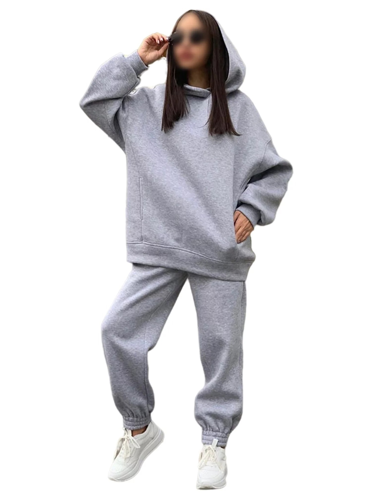 Wholesale Hoodie Jogger Sweatsuit Customize Cotton 2 Pieces Set New Design For Women Female Training Wear Sweat Jogging Suits