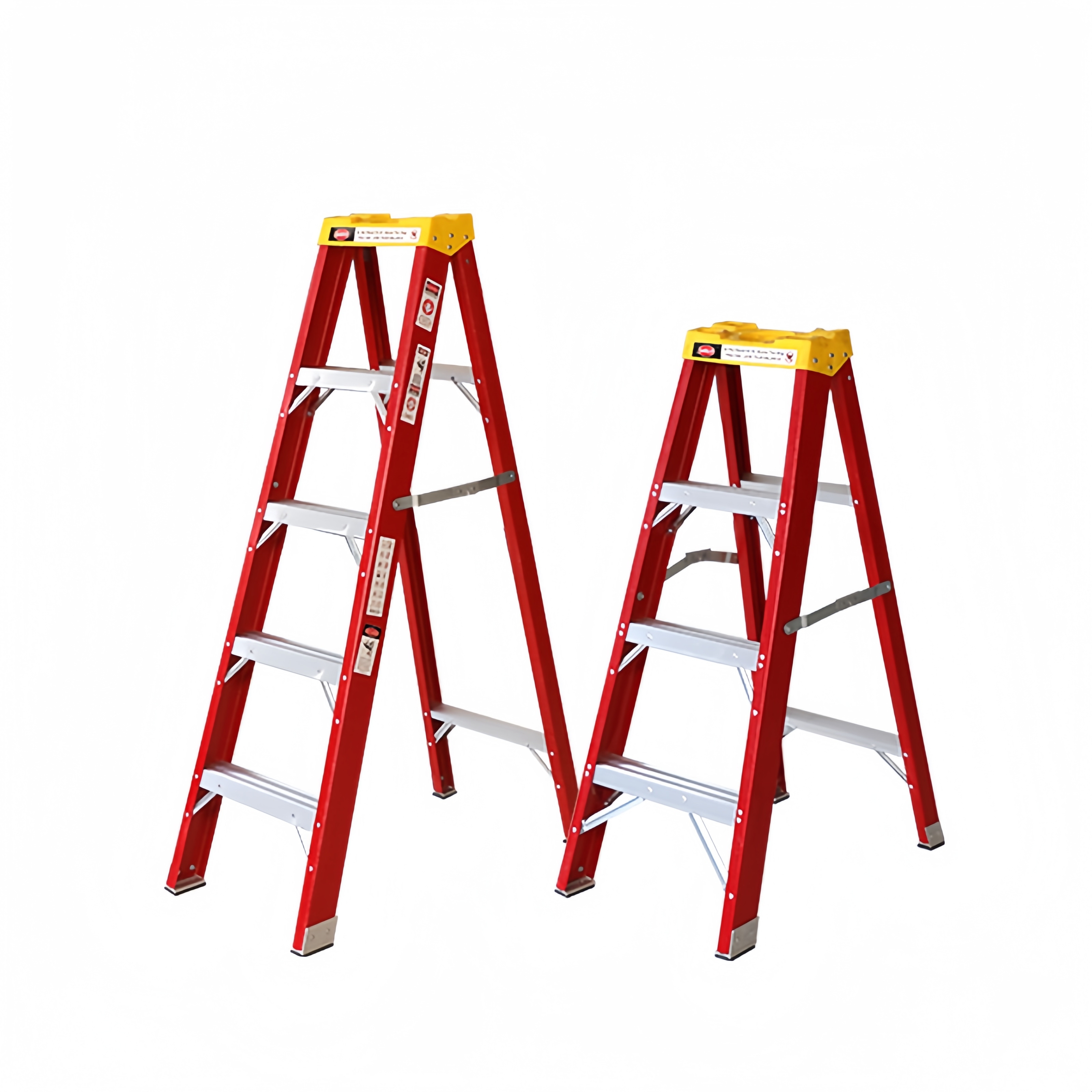 Safety Fiberglass Step Ladder Extension Fiberglass Electrical Insulation Ladder with Tool Tray For Electric Field Work