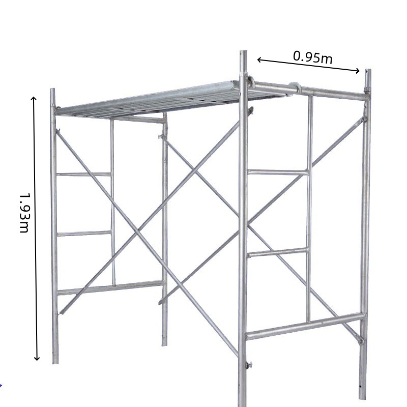 Scaffolding Manufacturer Q235 Steel H Frame Scaffolding Walk Through Stage Scaffold Building Construction Accessories