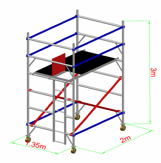 Aluminium Mobile Scaffold Tower  Construction Materials Telescopic Scaffolding Tower Scaffold For Construction