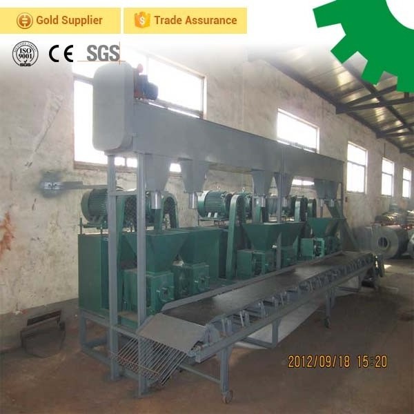 Mini biomass briquetting plant design bamboo coconut shell rice husk sawdust briquette charcoal making machine