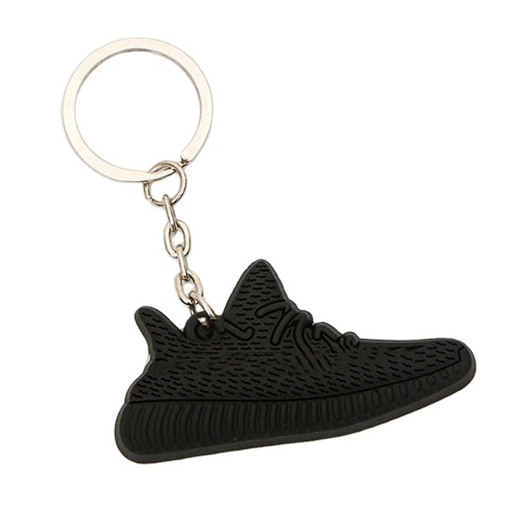 Gift Fashion Promotional Mini 3d Shoe Pvc Keychain Charms Custom Silicone 3d Sneaker Keychain