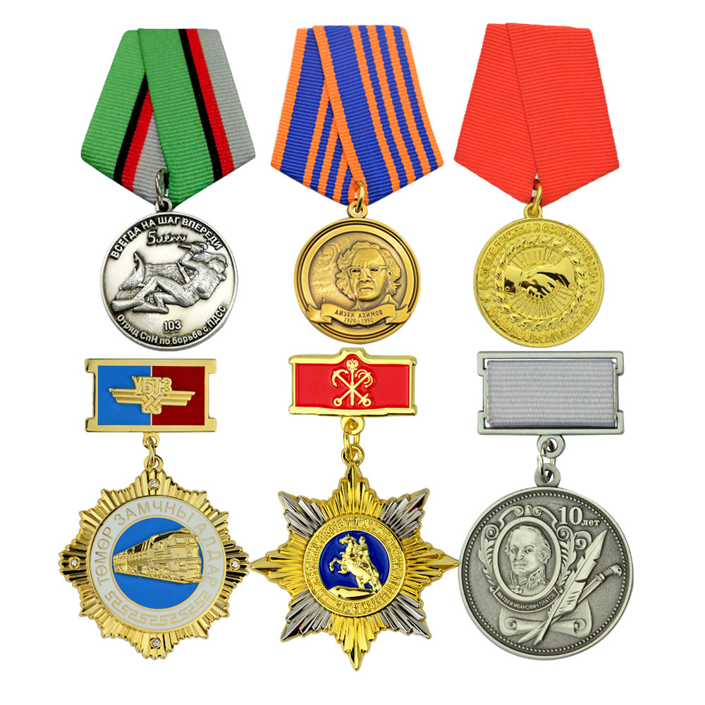 Factory Custom Metal Medal Manufacture Gold Medals Trophies Honor Award Medal