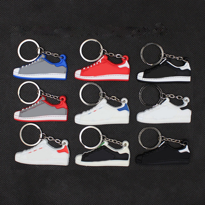 Gift Fashion Promotional Mini 3d Shoe Pvc Keychain Charms Custom Silicone 3d Sneaker Keychain