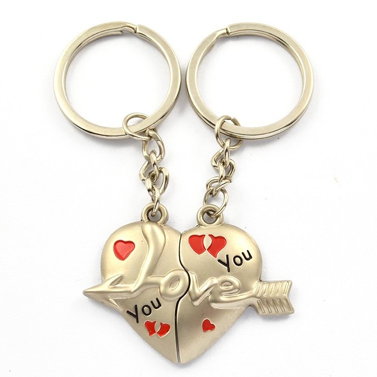 Valentine's Day Anniversary Gift Couples Keychain Key Chain for Couples Love Day