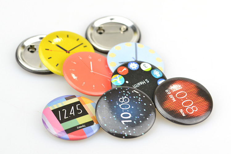 Custom Button Parts Round Tin Tinplate Badge 25mm 32mm 37mm 38mm 44mm 56mm 58mm Sublimation Blank Buttons Badge Pin