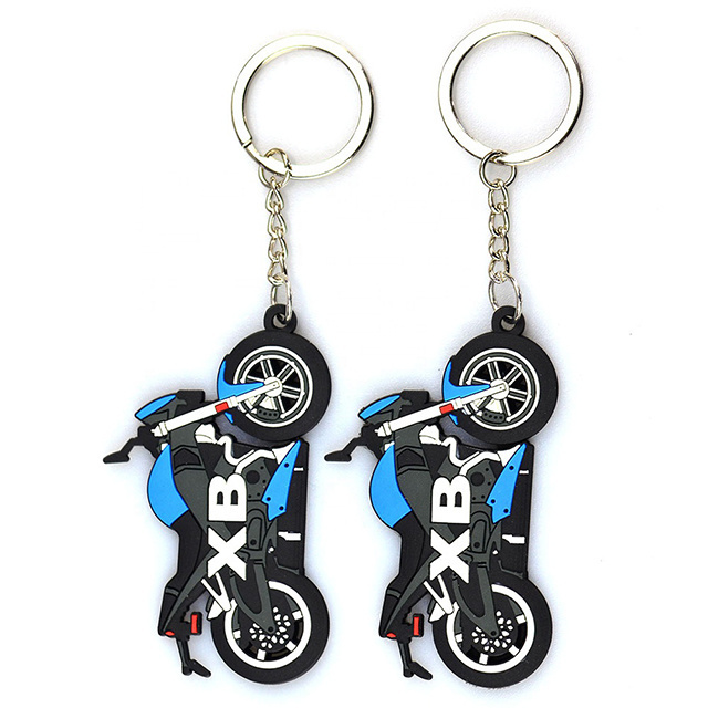 Wholesale Custom Key Ring New Design Mini Motorcycle Keychains Cartoon Key Holder For Men Boy Keys Bag Charms Accessories