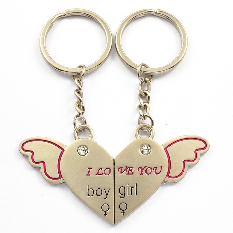 Valentine's Day Anniversary Gift Couples Keychain Key Chain for Couples Love Day