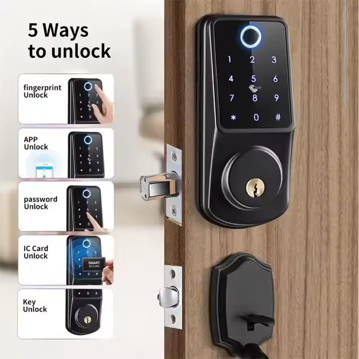 Smart Door Lock For Home Hotel Apartment Lock Door Wifi Ttlock Tuya Smart Door Lock Deadbolt