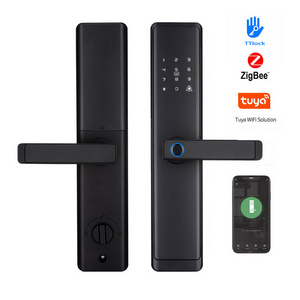 Wifi Zigbee Smart Door Lock Fingerprint Intelligent Lock APP Tuya TTlock Smart Digital Door Lock