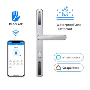 Aether Double Sided Fingerprint Waterproof Ultra Narrow Tuya Ttlock Smart Broken Bridge Aluminum Door Lock