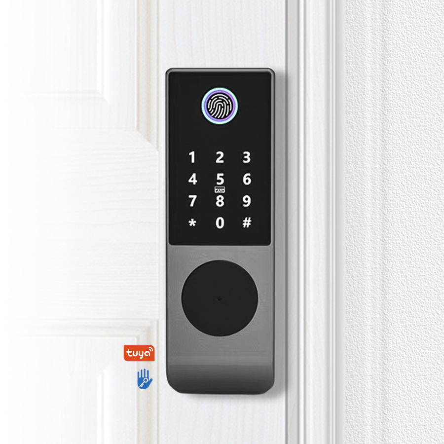 Factory Price Outdoor Waterproof Double Sided Electric Smart Rim Door Fingerprint Lock