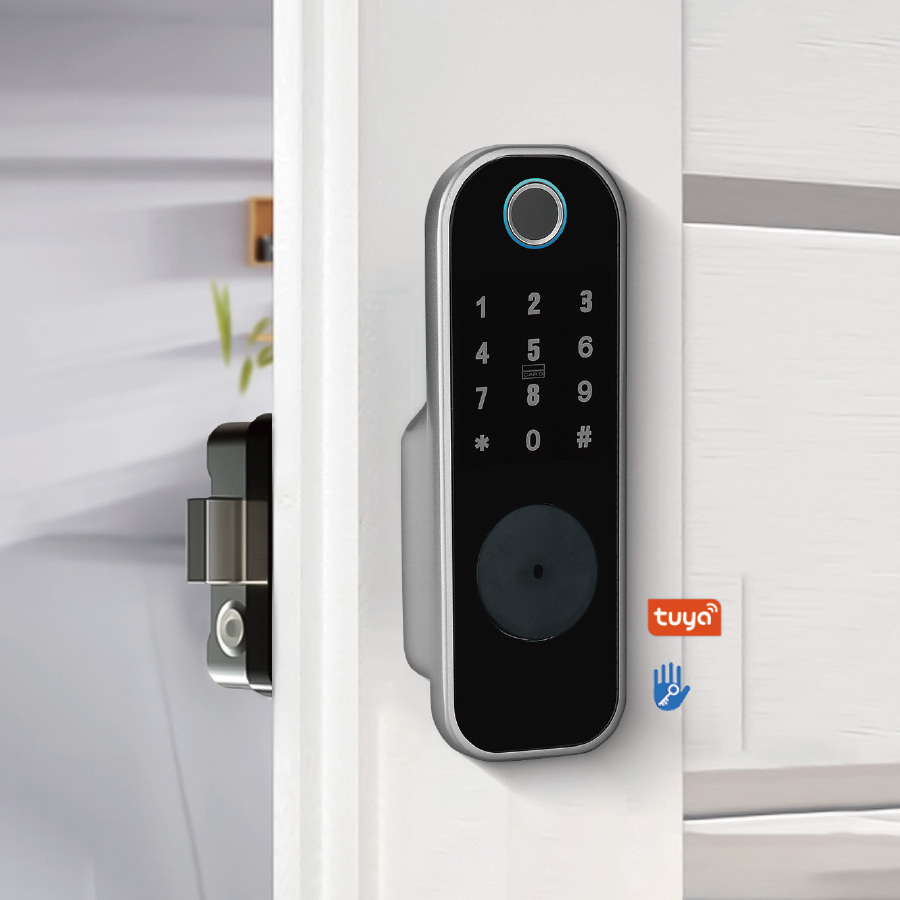 Double Sides Fingerprint Door Lock Wifi Biometric Lock Outdoor Wifi Door Lock with Rim