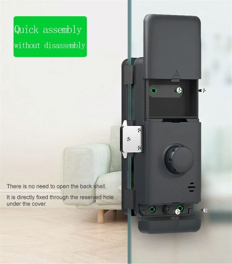 Glass Sliding Door Lock Tuya Wifi Glass Door Lock Smart Digital Lock For Glass Door