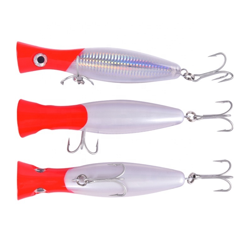 OEM Fishing Lures Topwater Trolling Popper Lures 3D Fish Eyes Hard Popper Fishing Baits Jigging Lures Fishing Accessories