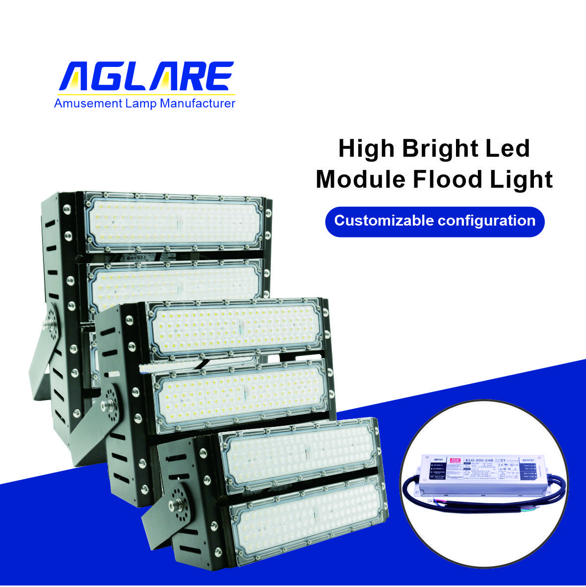 High Power 100W 200W 300W 400W 500W 600W Led Flood Light Spotlight Sports Tennis Court Stadium Flood Lights