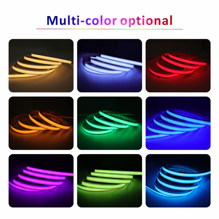 Factory Manufacturing IP67 Flexibility  Led String Light Super Waterproof Cob Rgb Led 24V Strip Lights