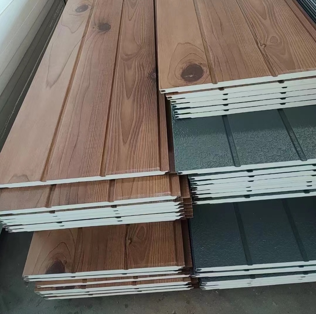 Hot sale embossed polyurethane sandwich panel metal siding