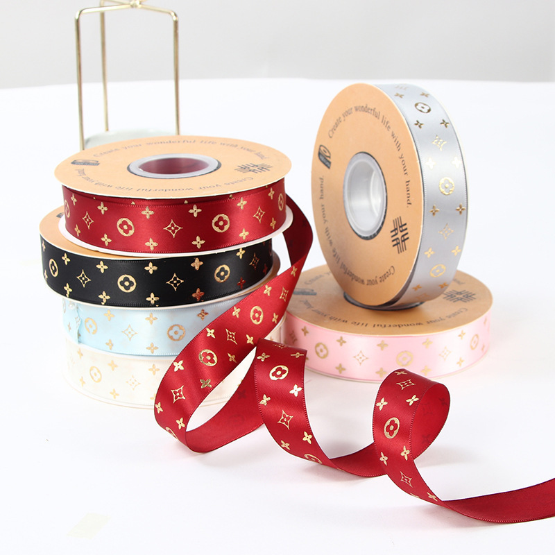 luxury grosgrain ribbon roll wholesale personalized decorating gift flower packaging satin ribbon