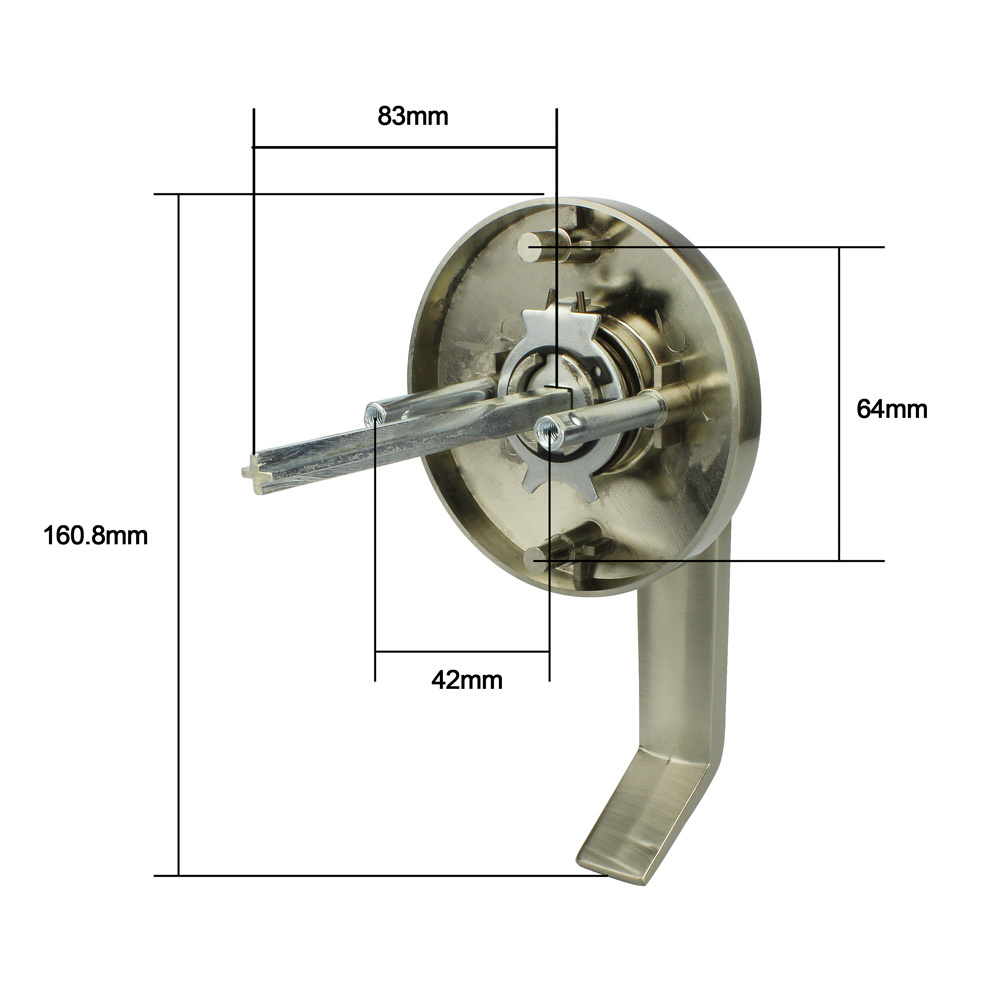 Exterior Lever Trim Lock Hardware Fitting Door Handle For Push/ Press Bar Panic Exit Device