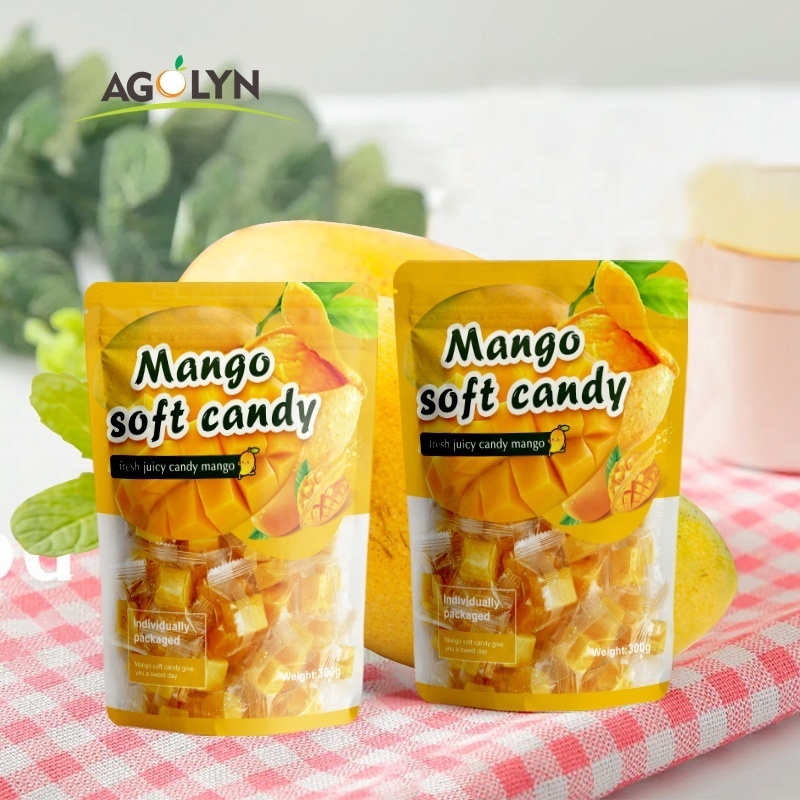 Delicious cube Jelly fruity candy gummy candy customize mango gummy candy