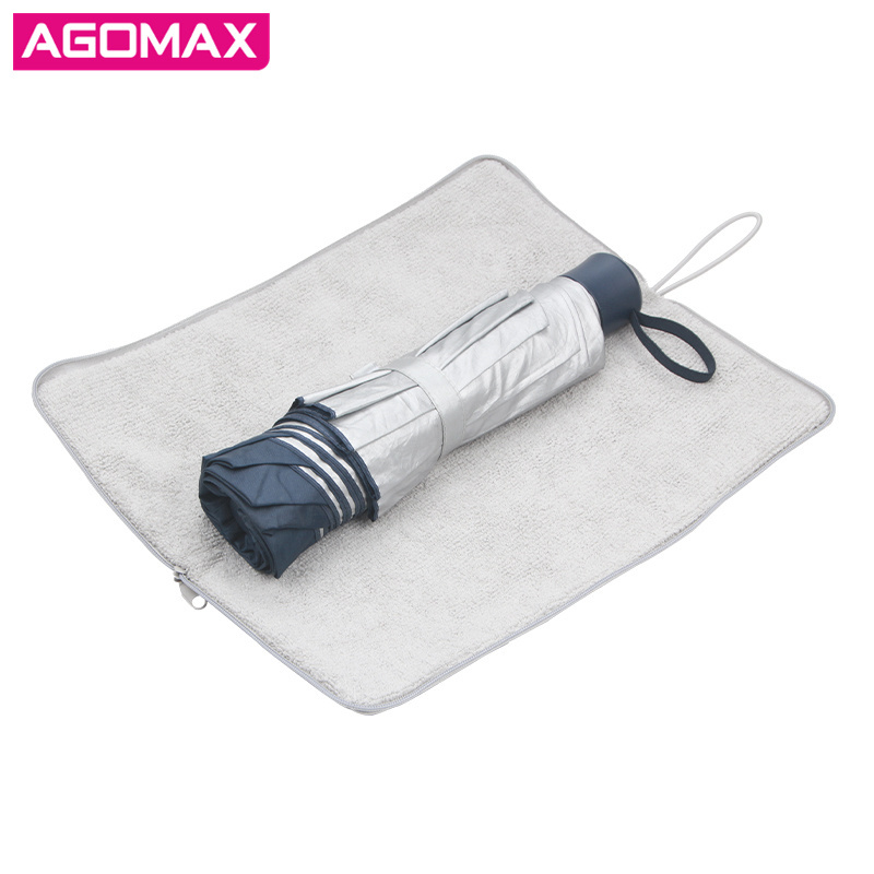 Portable Folding Umbrella Storage Bag Water-Absorbing Travel Umbrella Cover Case with Zipper