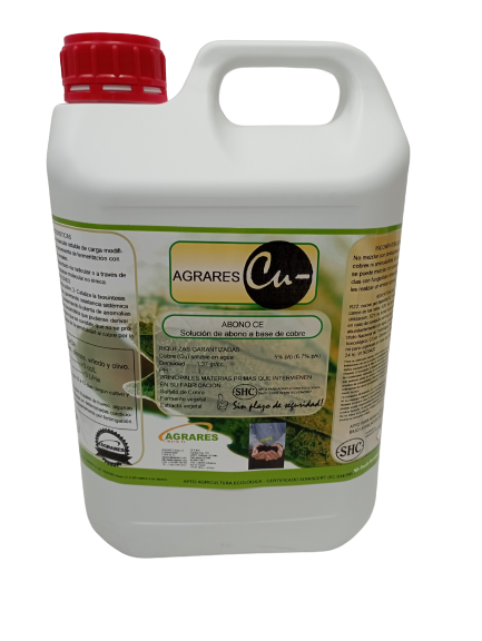 AGRARES CU Spanish bio fertilizer against plant pathogenic fungi quality with no residues EC fertilizer with fungicide effect