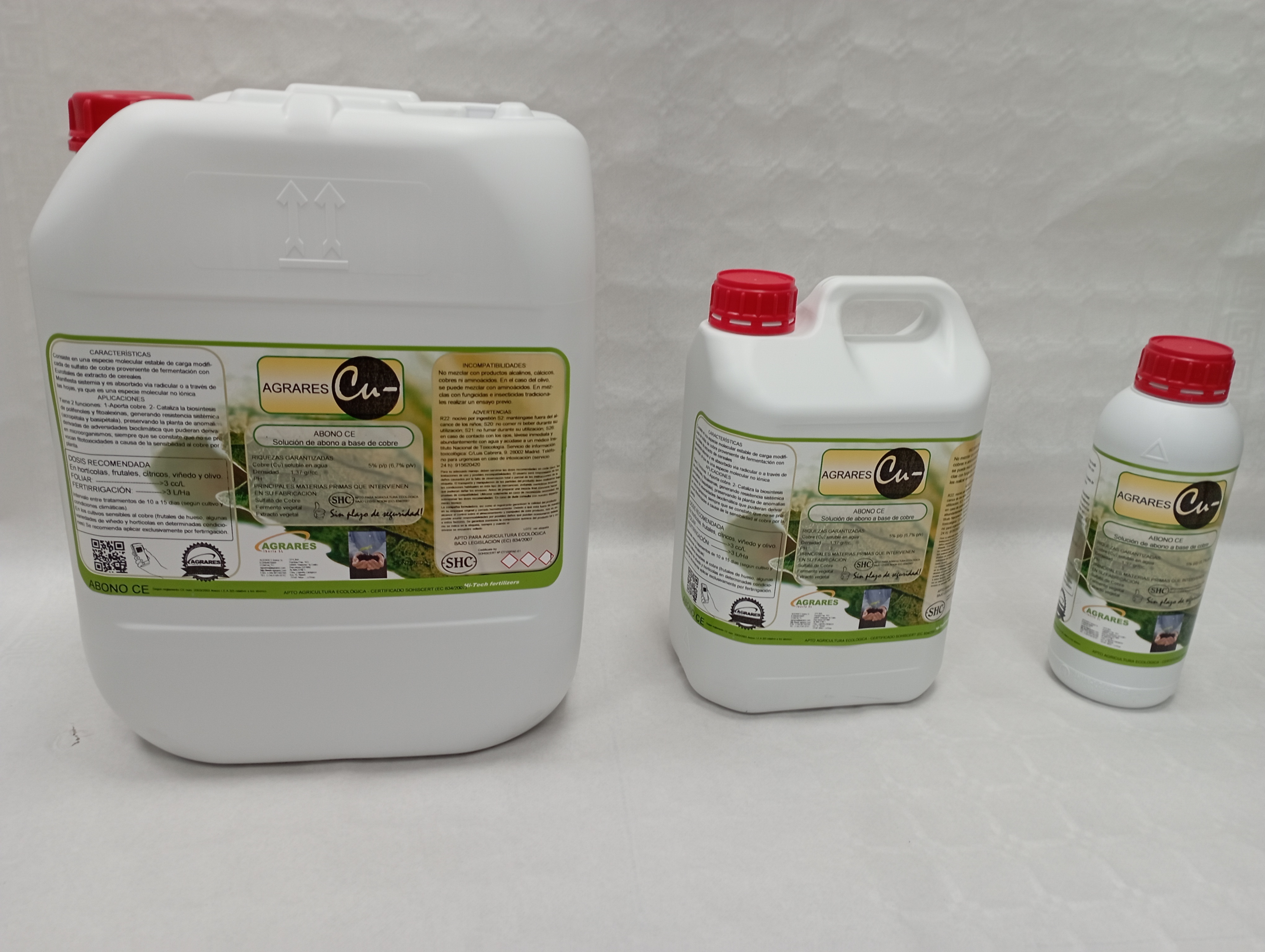 AGRARES CU Spanish bio fertilizer against plant pathogenic fungi quality with no residues EC fertilizer with fungicide effect