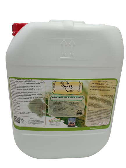 AGRARES CUPRAS Spanish bio fertilizer against plant pathogenic fungi with no residues EC fertilizer with fungicide effect