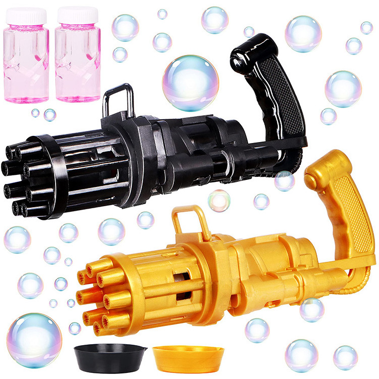 Agreat Bubble Machine Gun 2021 8-Holes Gun Blower Automatic Bubble Machine Electric Bubble Bath Soap