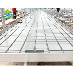 4x8 Flood Table Rolling Bench Greenhouse Ebb Flow Table Movable Grow Tables In Multi-span Greenhouses