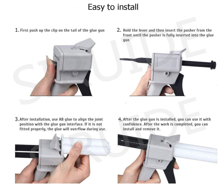 Manual cartridge dispenser gun 50 ml dispensing gun kit for sale