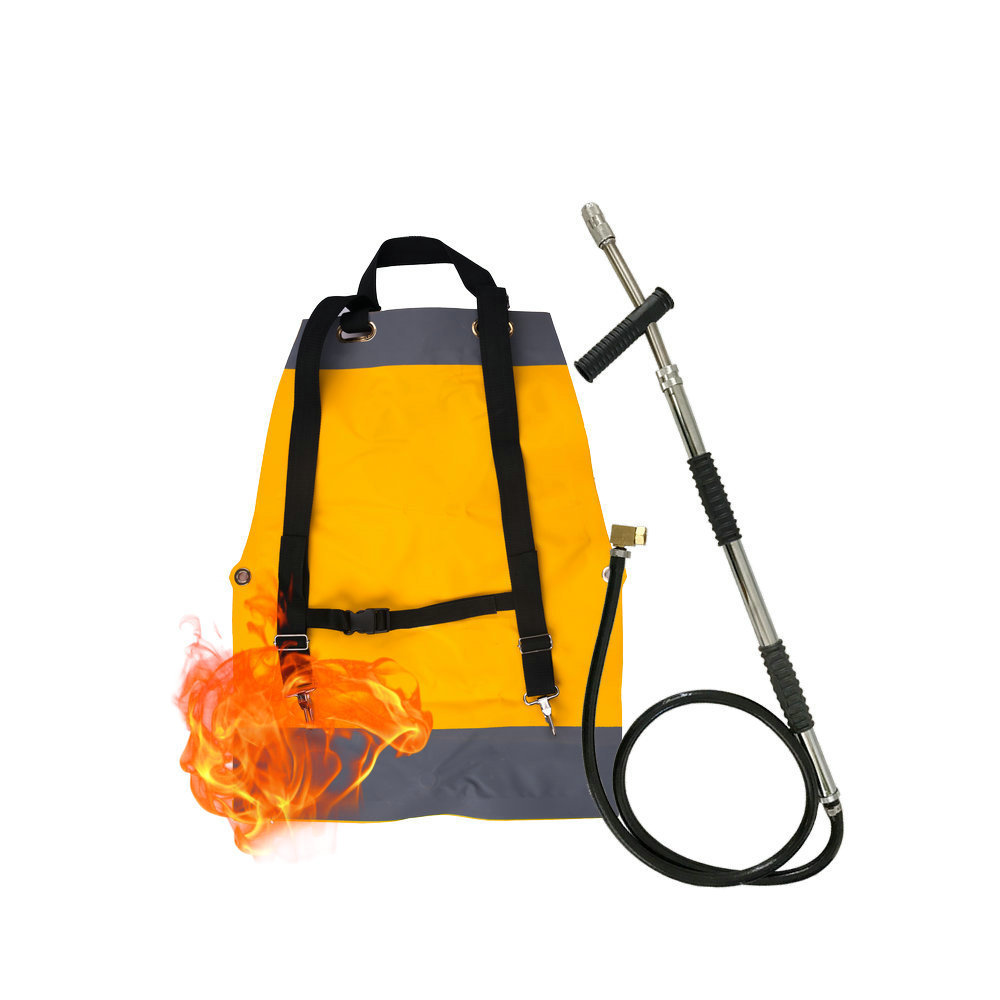 initial fire spot clean remianing fire distinguish Backpack Water Mist Foam Fire Fighting System Spray Gun Nozzle