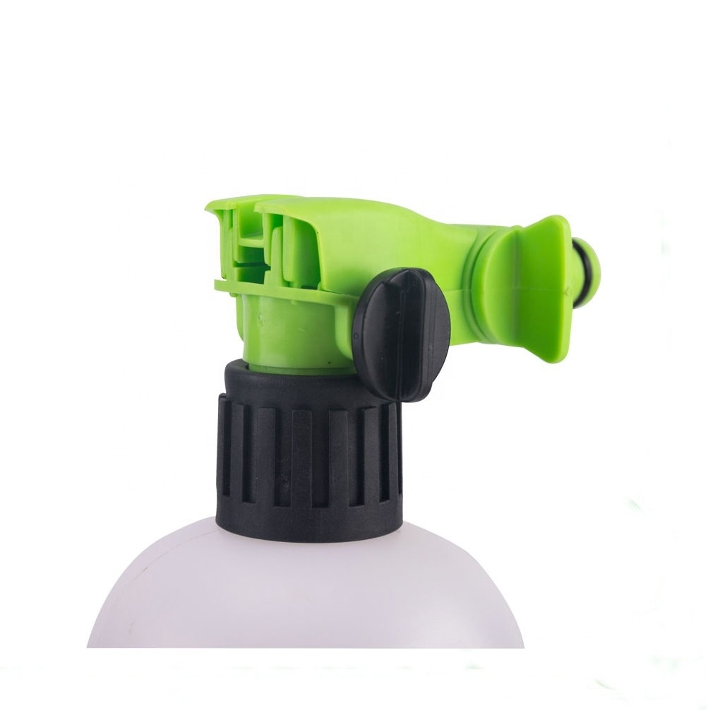 Fertilizer garden hose end sprayer attachment