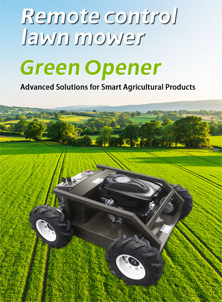 Engine Gasoline Mini Robot Grass Cutting Machine Remote Control Lifting Lawn Mower