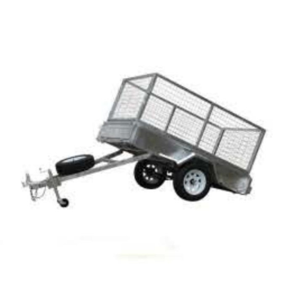 New 10x5 Tandem Axle Box Utility Trailer 900mm Cage Fully Welded Galvanised trailer For Sale