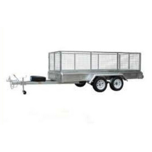 New 10x5 Tandem Axle Box Utility Trailer 900mm Cage Fully Welded Galvanised trailer For Sale