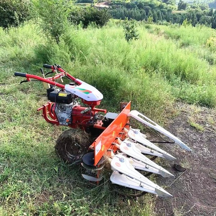 Hand-pushed gasoline cutter alfalfa grass diesel harvester straw crop cutting machine