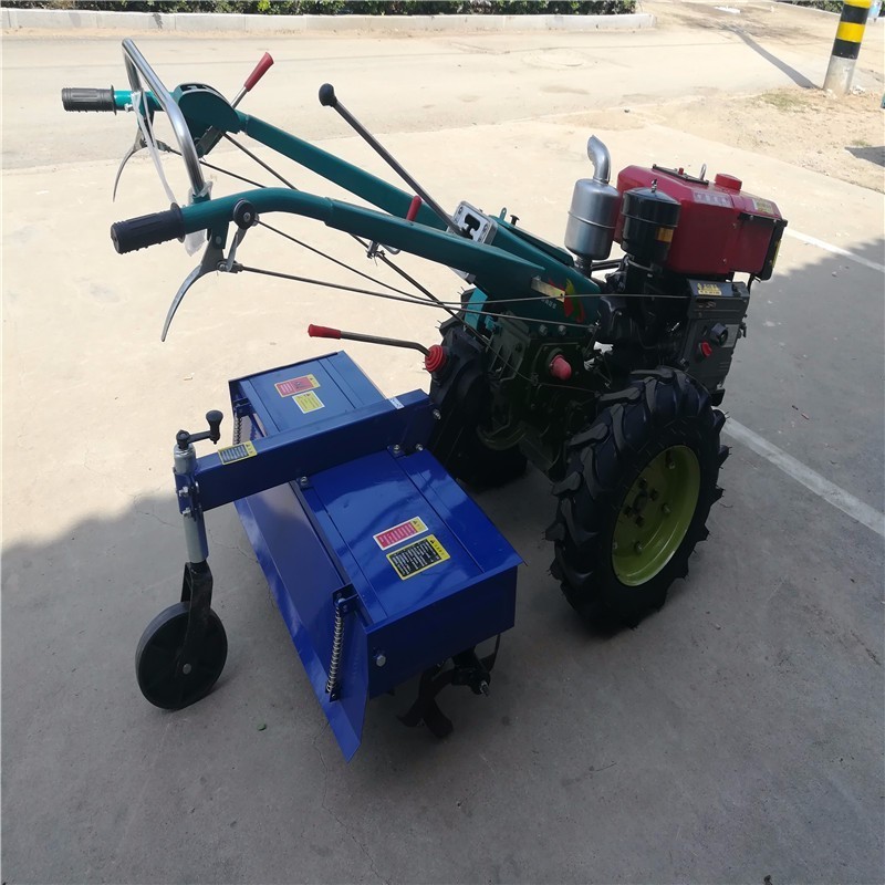 Tiller small hand-supported rotary tiller for furrow ridging tractor 12 horsepower greenhouse tillage machinery