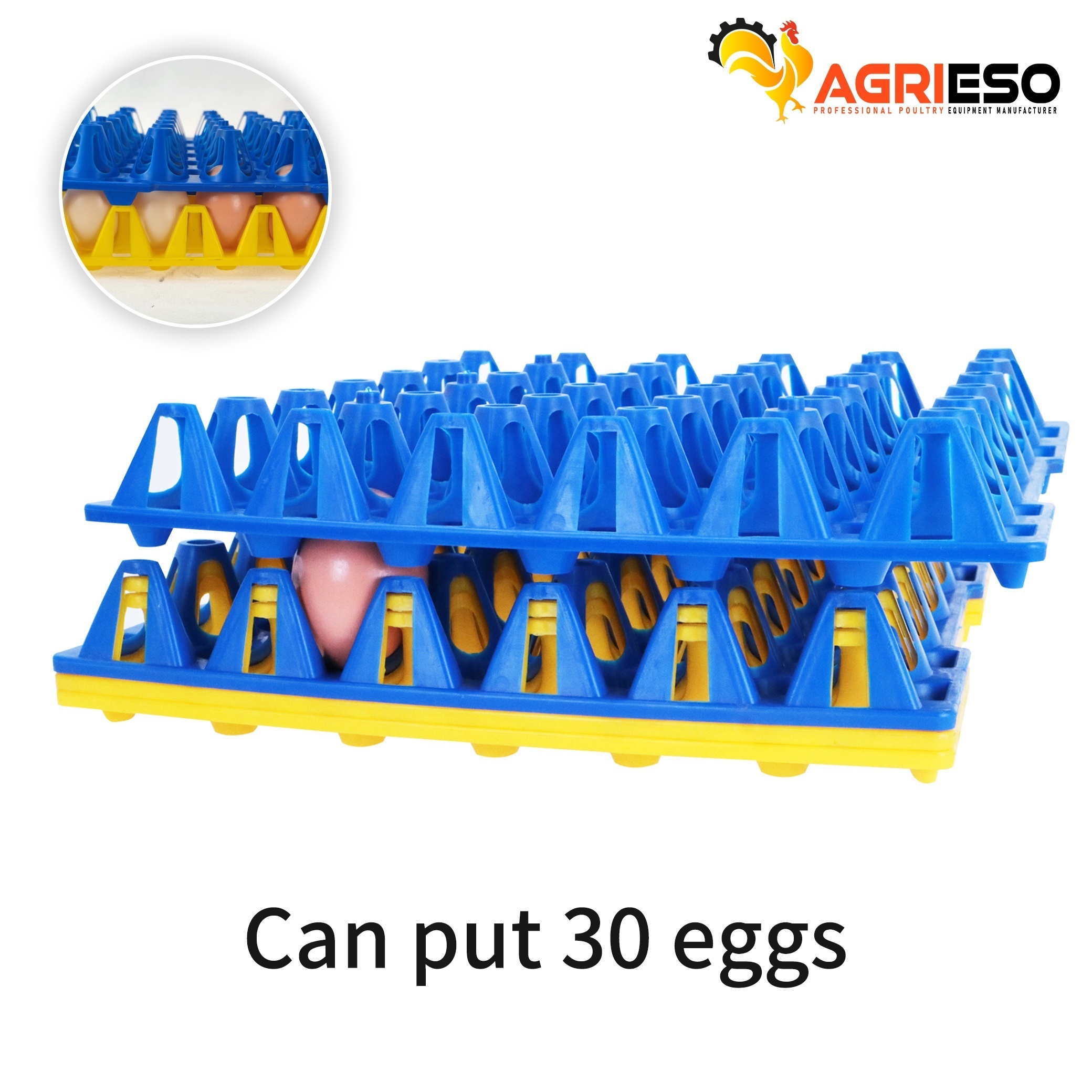 AGRIESO egg tray holder for transport cheap price 30 egg tray duck chicken eggs plastic tray