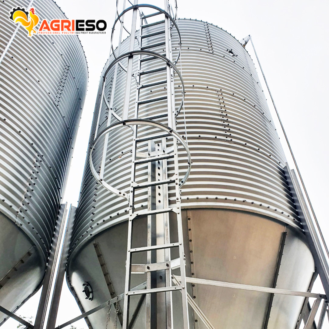 Top Quality 3ton - 30ton Feed Silo for Corn Wheat Soya Chicken Farm Grain Feed Silo