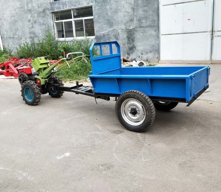 Farm machinery two wheels walking behind tractor with trailer machine for sale price