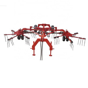 Made in China PTO driven Double rotary hay rake grass tedder