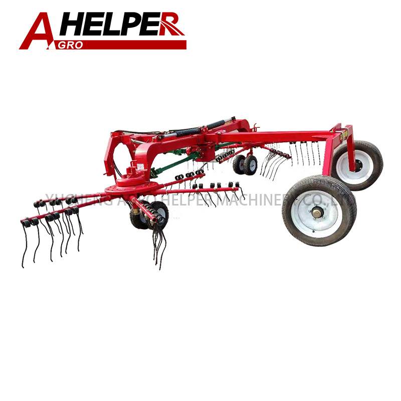 Tractor Mounted Pto Drive Double Rotary Hay Rake